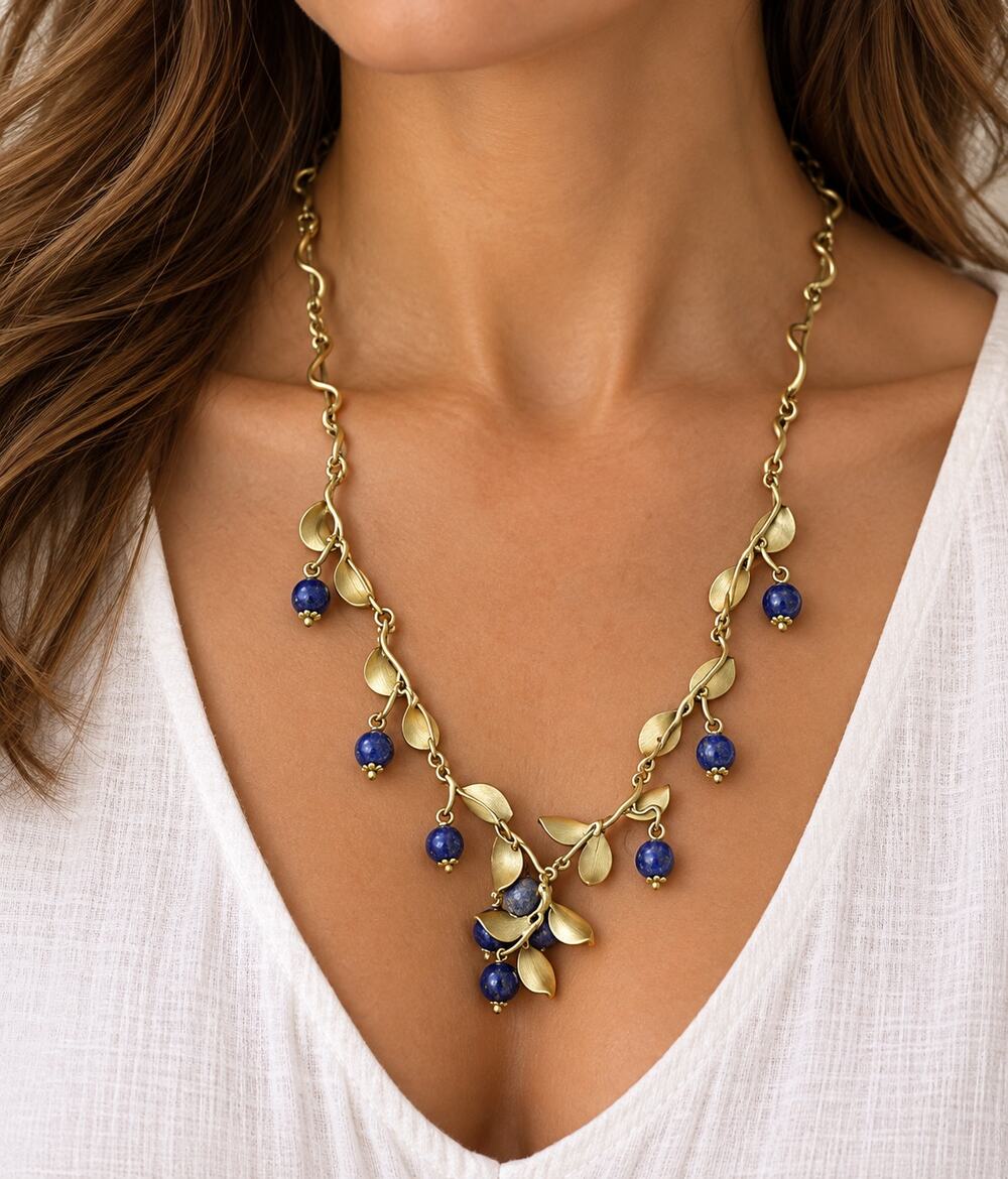Michael Michaud Blueberry Twig Necklace